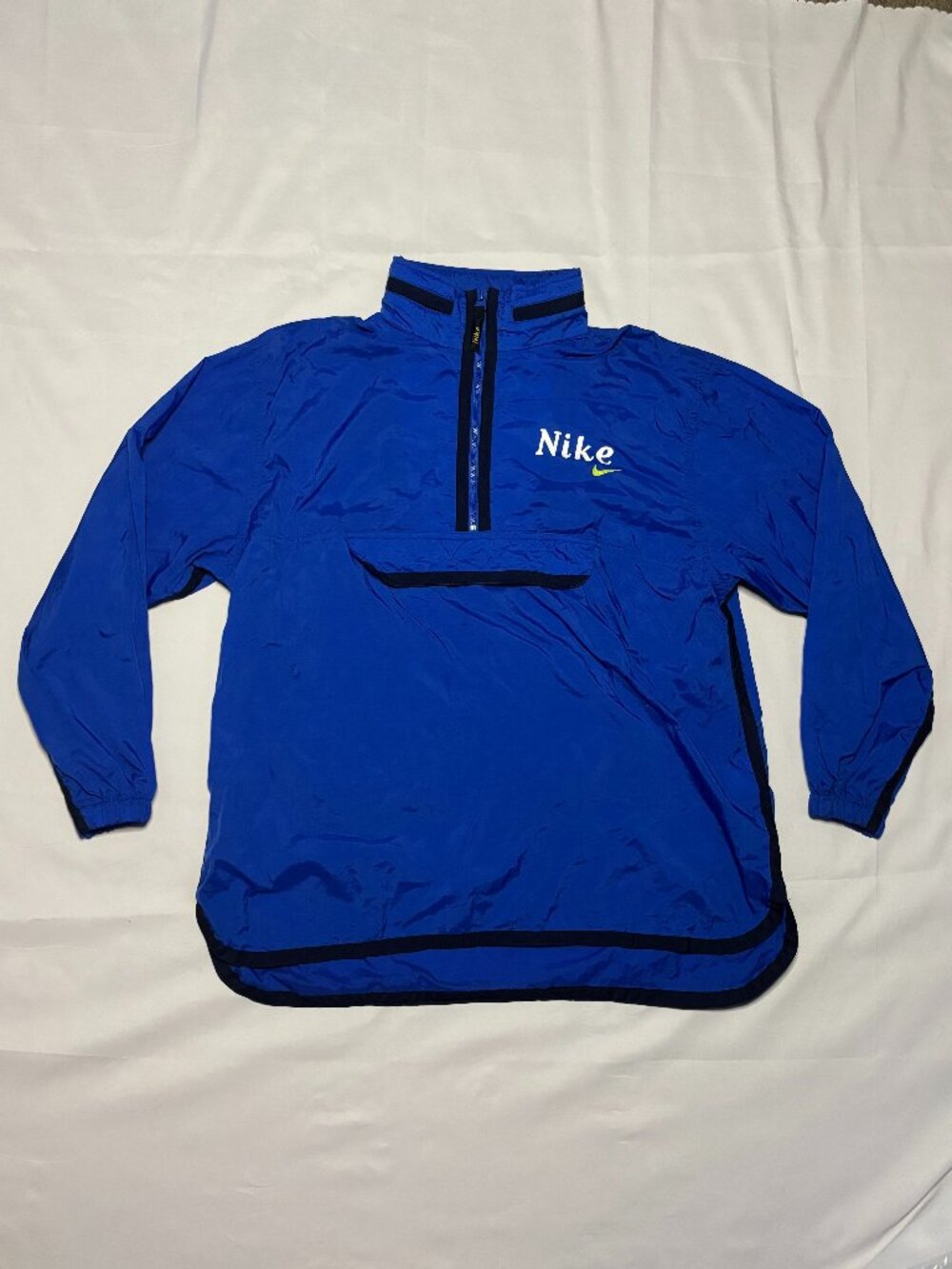 Vintage NIKE 90s Spell Out Swoosh Anorak Pullover Windbreaker Jacket Size Large